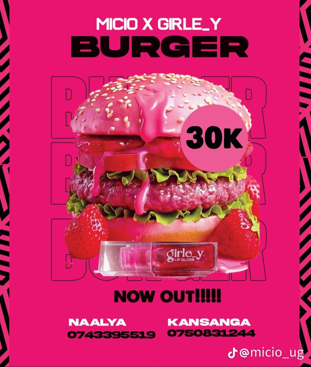 Micio x Girle_y Pink Burger Deal