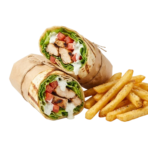Chicken Wrap with Fries