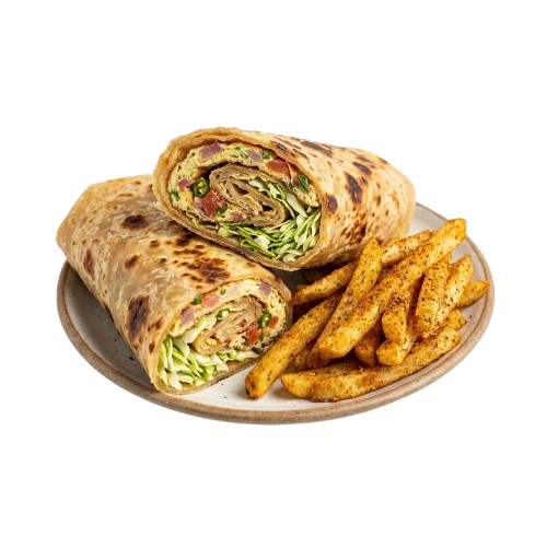 Rolex Wrap with Masala Chips